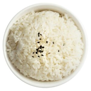 ciotola bianca con riso bianco