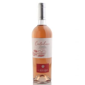 bottiglia di vino rosé cannonau controluce
